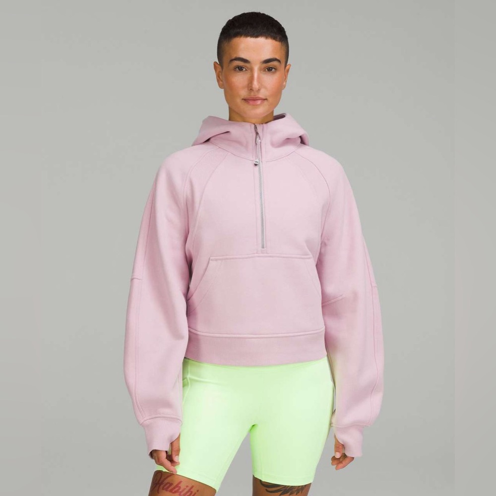 PINK PEONY SCUBA HALF ZIP